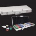 FixtureDisplays® 500 pcs Poker Chip Game Set with Aluminum Case 22 X 8.4 X 2.4